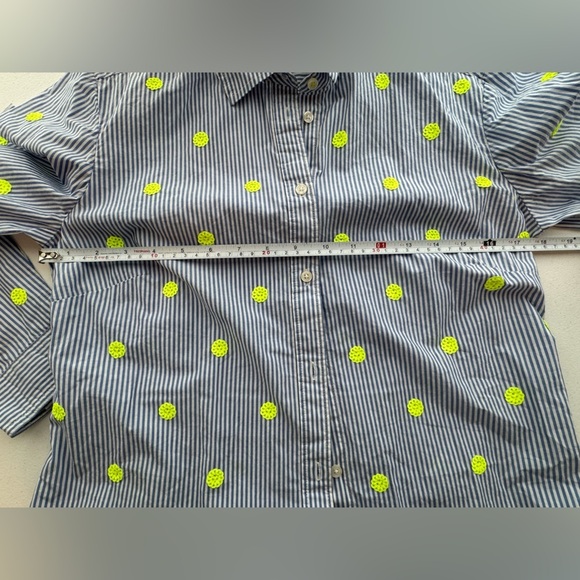 Like New Boden The Classic Striped Shirt with Neon Size 6 - Picture 6 of 8